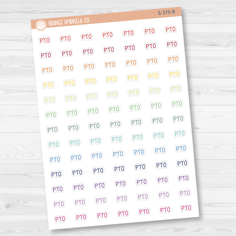 PTO Jen Plans Script Planner Stickers | FJP | S-370