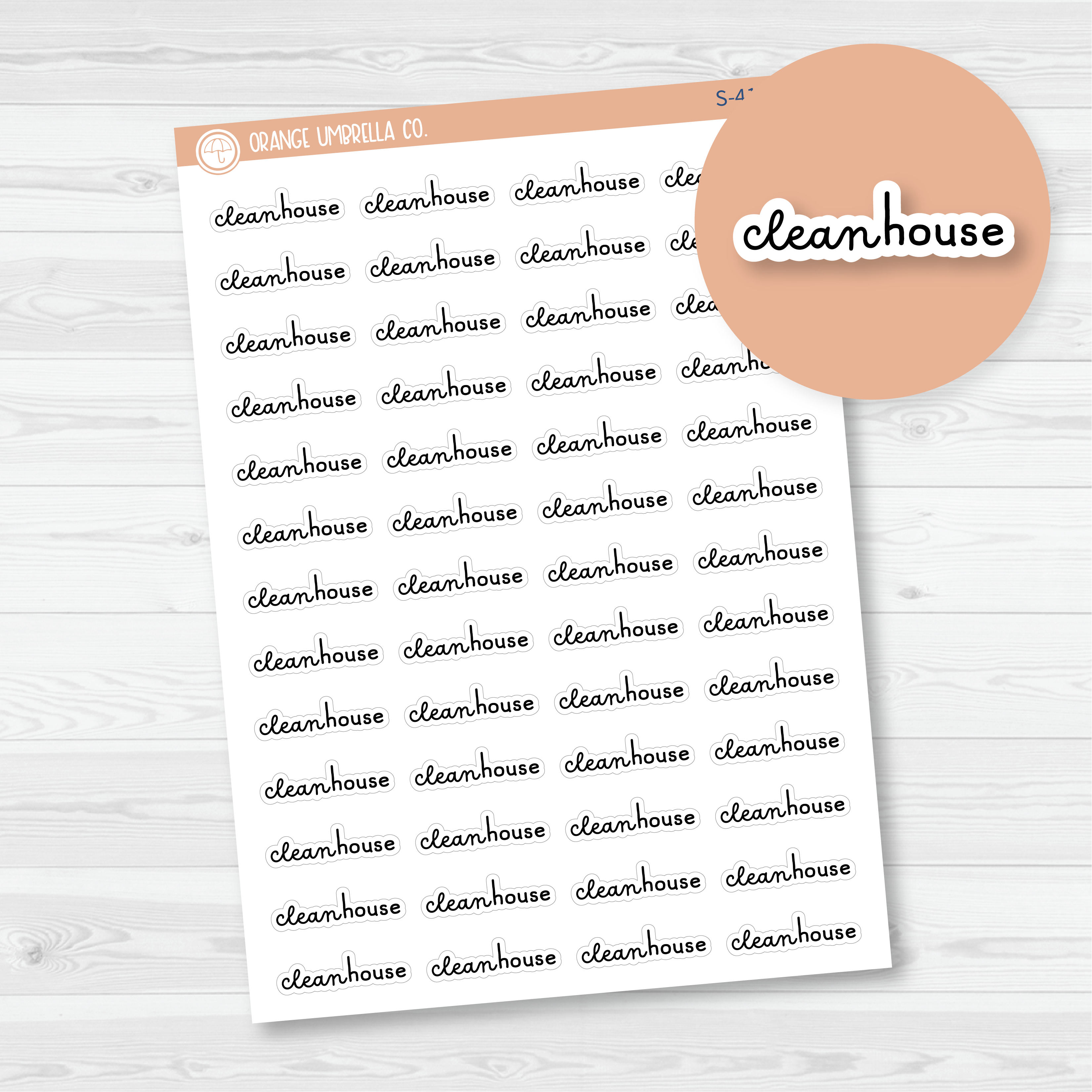 Clean House Script Planner Stickers | F16 | S-417-B