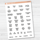 School Related Holiday - Mini Script Planner Stickers | FSP | S-446-B