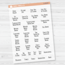 School Related Holiday - Mini Script Planner Stickers | F3 | S-450-B