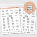 School Related Holiday - Mini Script Planner Stickers | F3 | S-450-B