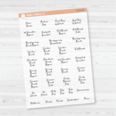 School Related Holiday - Mini Script Planner Stickers | F5 | S-451-B