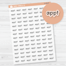 Appt Julie's Plans Script Planner Stickers | JF on Clear Matte | S-456-BCM