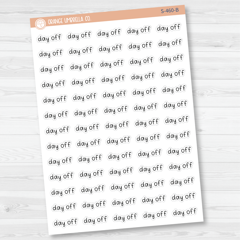 Day Off Julie's Plans Script Planner Stickers | JF | S-460