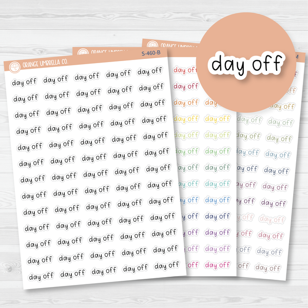 Day Off Julie's Plans Script Planner Stickers | JF | S-460