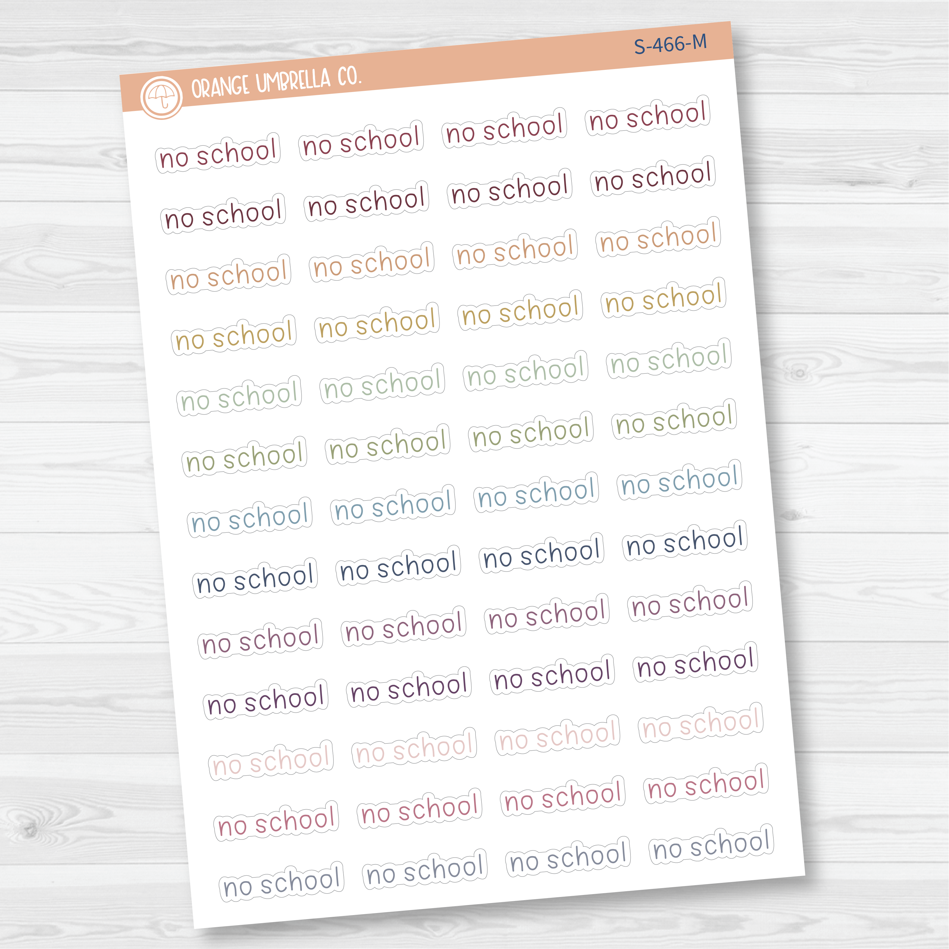 No School Julie's Plans Script Planner Stickers | JF | S-466