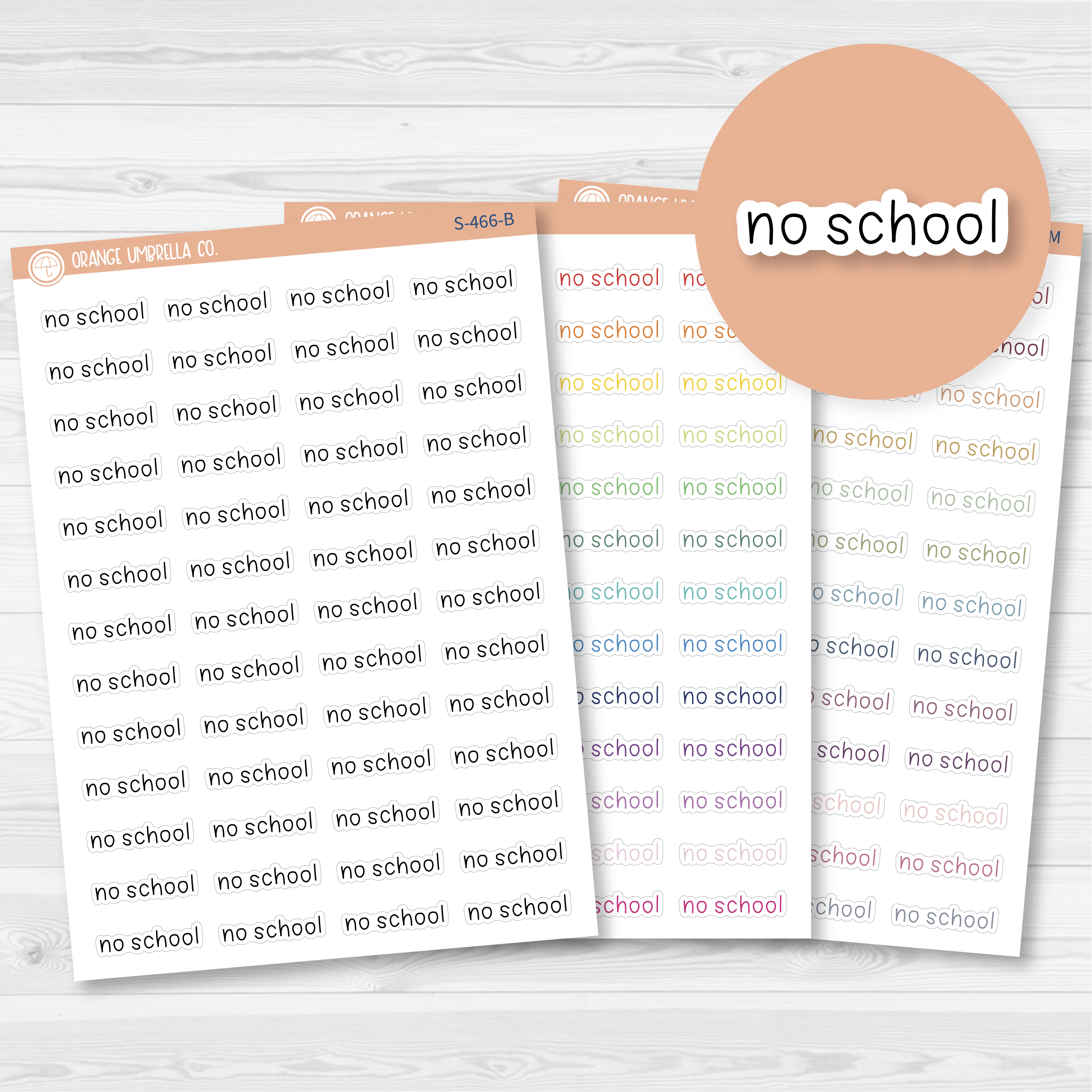 No School Julie's Plans Script Planner Stickers | JF | S-466