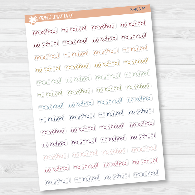 No School Julie's Plans Script Planner Stickers | JF | S-466