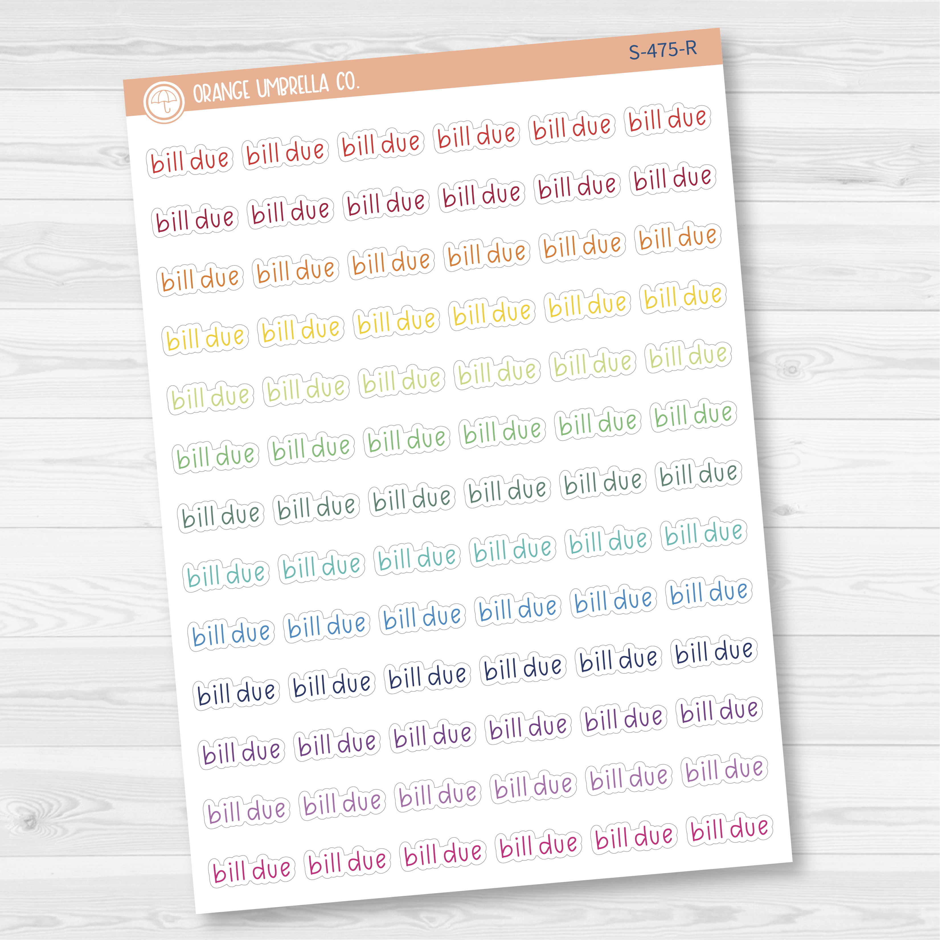 Bill Due Julie's Plans Script Planner Stickers | JF | S-475