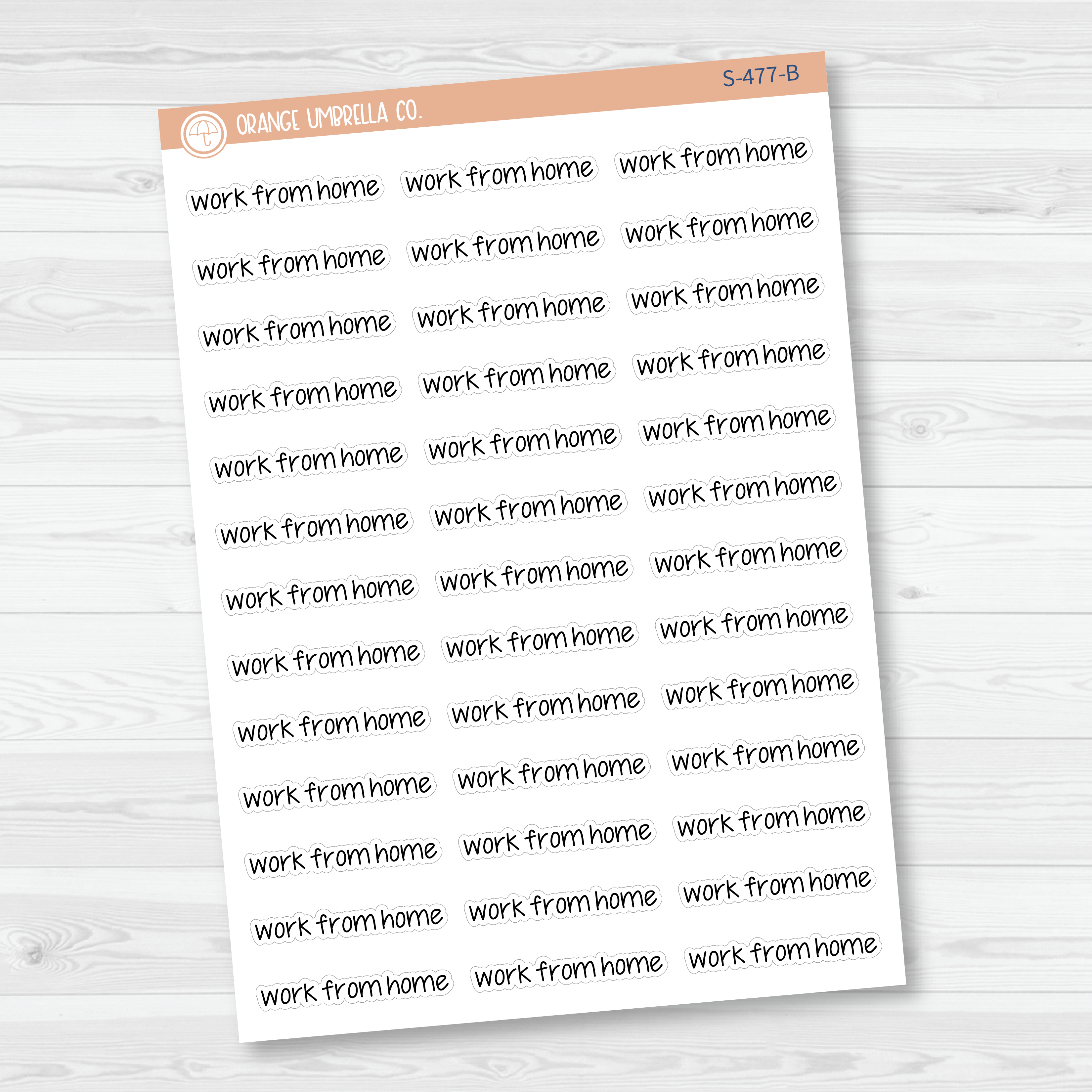 Work From Home Jen Plans Script Planner Stickers | FJP | S-477