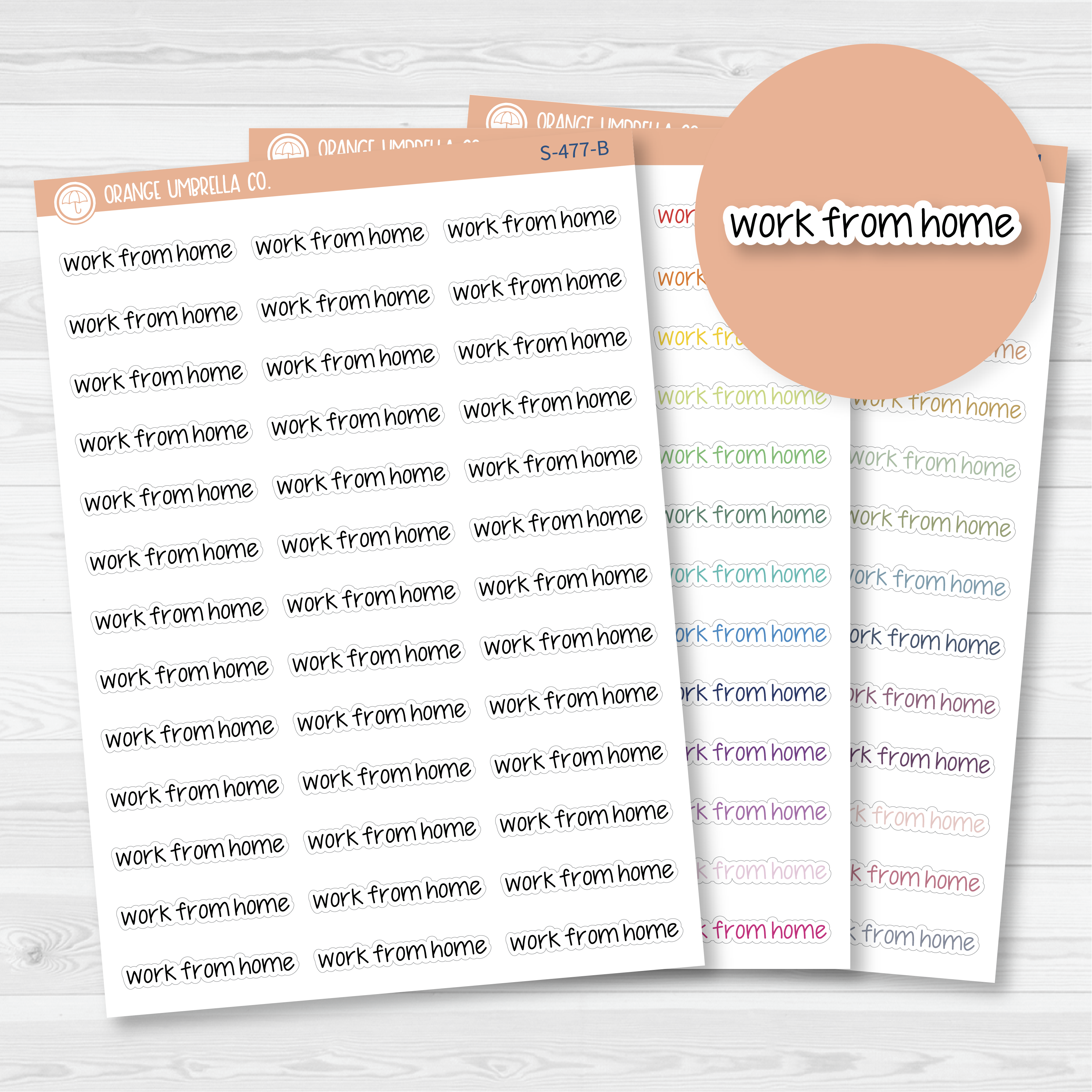Work From Home Jen Plans Script Planner Stickers | FJP | S-477