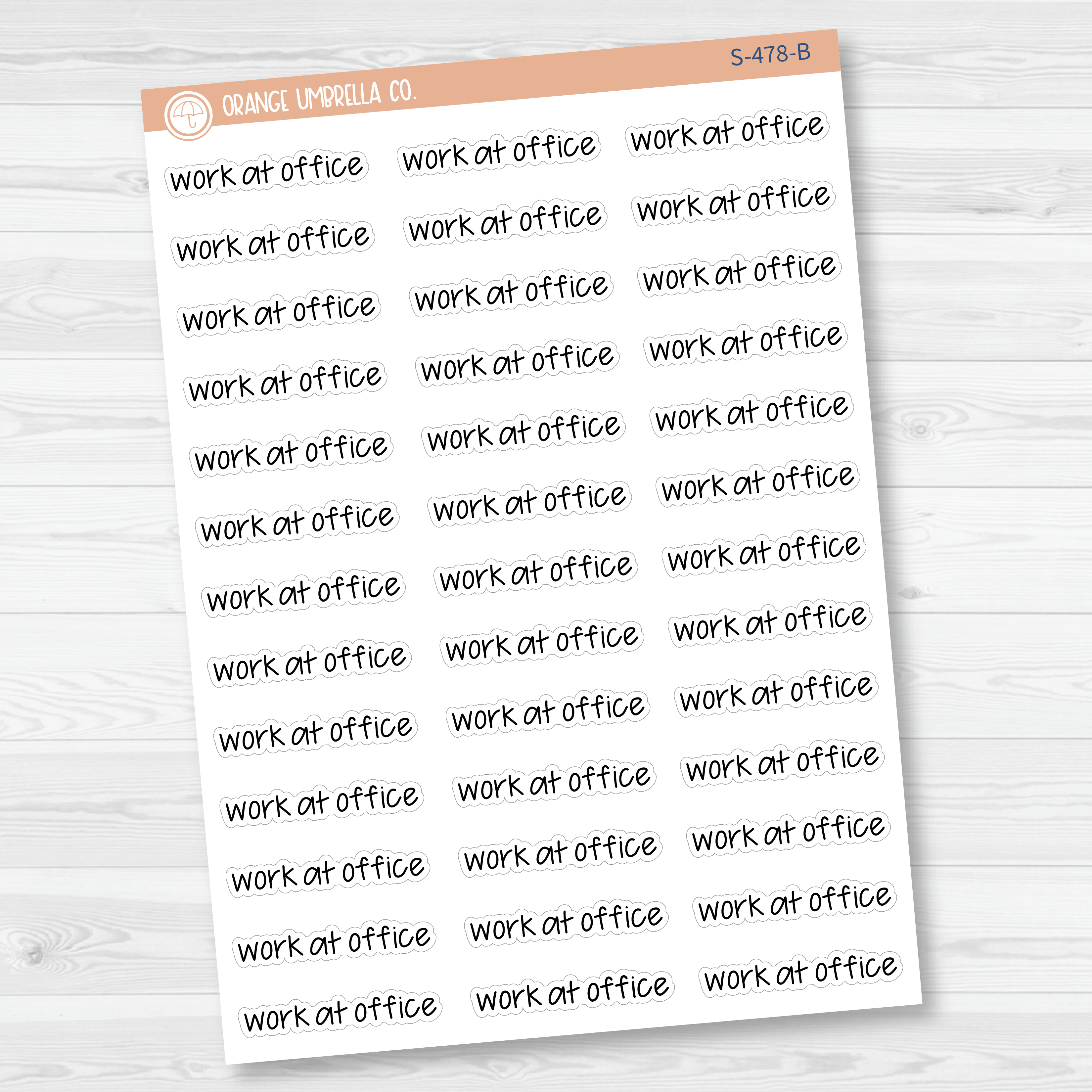 Work At Office Jen Plans Script Planner Stickers | FJP | S-478