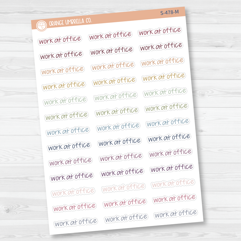 Work At Office Jen Plans Script Planner Stickers | FJP | S-478