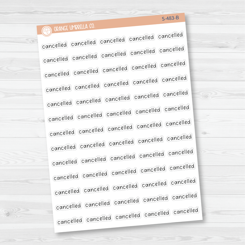 Cancelled Julie's Plans Script Planner Stickers | JF | S-483