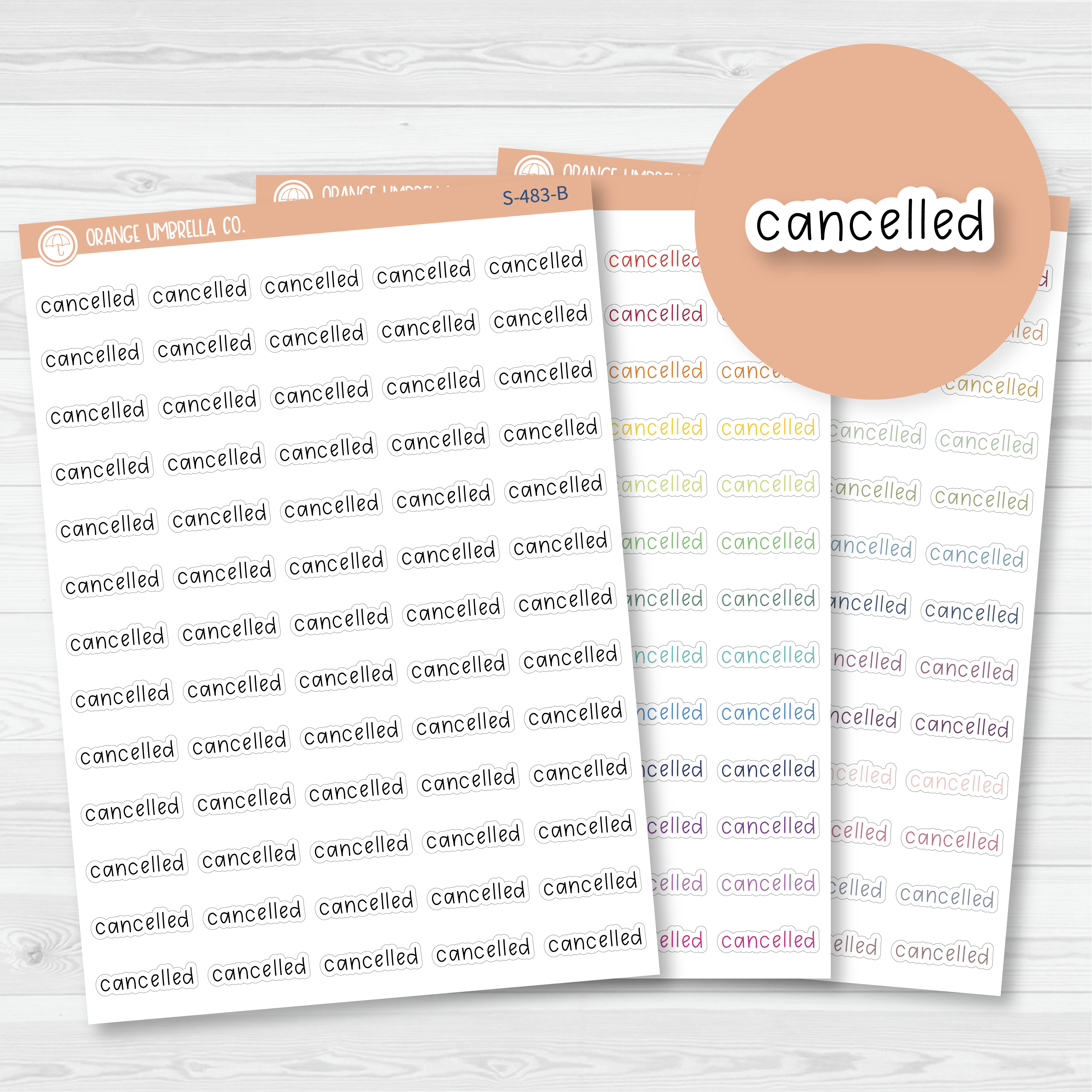 Cancelled Julie's Plans Script Planner Stickers | JF | S-483