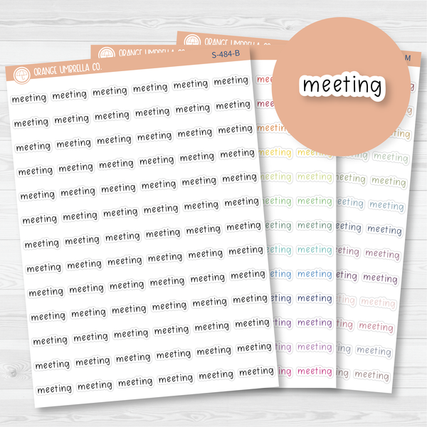 CLEARANCE | Meeting Julie's Plans Script Planner Stickers | JF | S-484