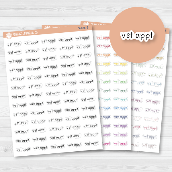 CLEARANCE | Vet Appt Julie's Plans Script Planner Stickers | JF | S-485