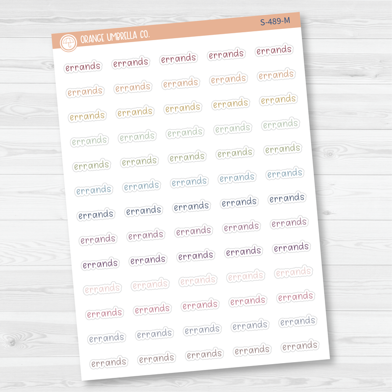 Errands Julie's Plans Script Planner Stickers | JF | S-489