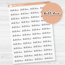 Bill Due Script Planner Stickers | F5 Clear Matte | S-505-BCM