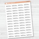 Bill Due Script Planner Stickers | F5 | S-505