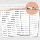 Bill Due Script Planner Stickers | F5 | S-505