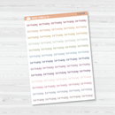 Birthday Jen Plans Script Planner Stickers | FJP | S-513