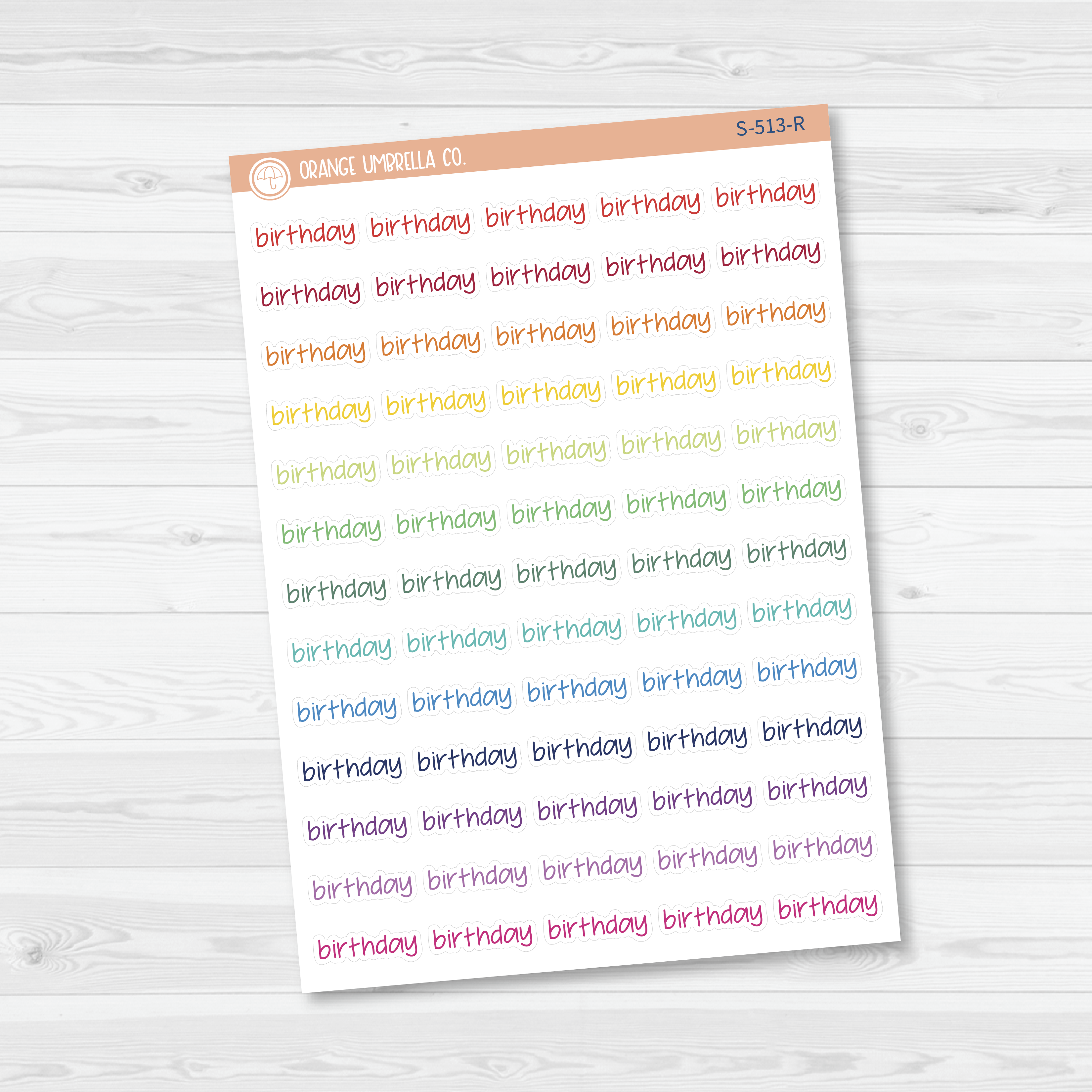 Birthday Jen Plans Script Planner Stickers | FJP | S-513