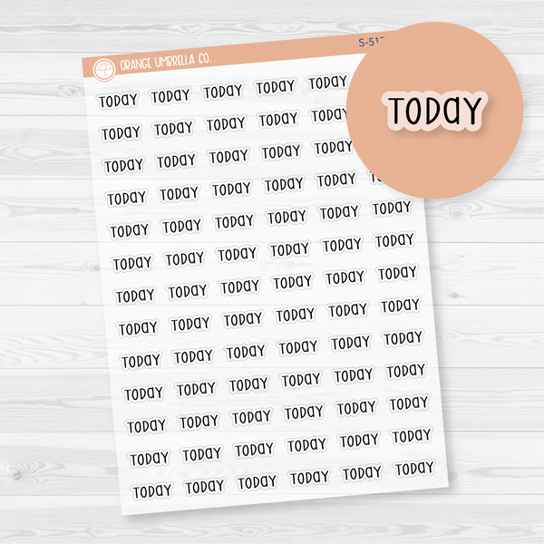 Today Script Planner Stickers | F3 Clear Matte | S-517-BCM