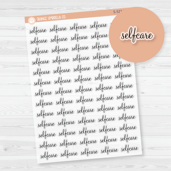 Selfcare Script Planner Stickers | F4 Clear Matte | S-522-BCM
