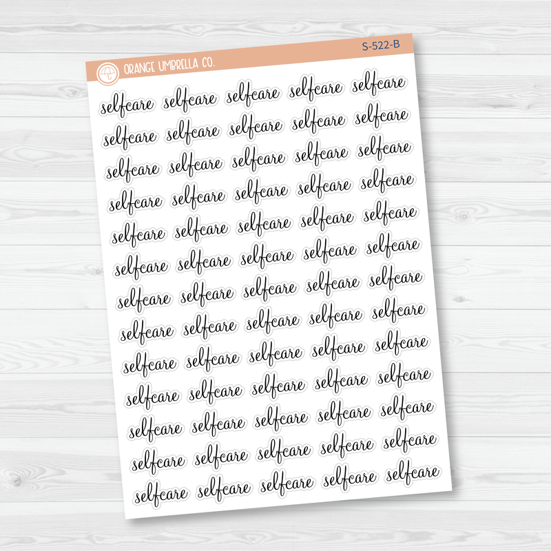 50% OFF -  CLEARANCE | Selfcare Script Planner Stickers | F4 | S-522