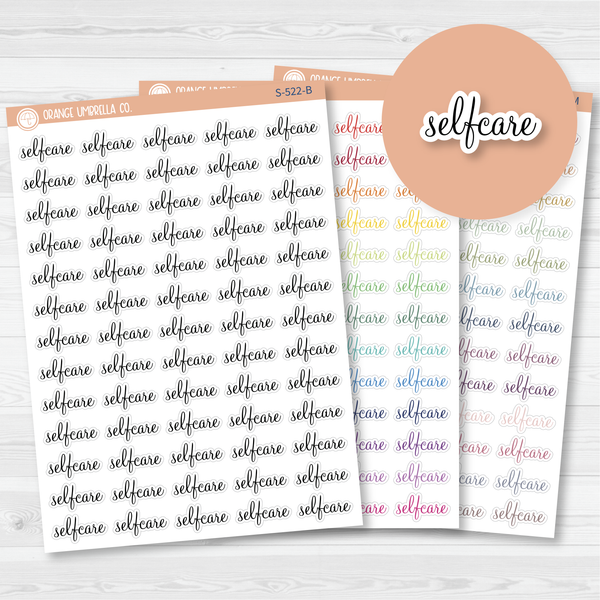 CLEARANCE | Selfcare Script Planner Stickers | F4 | S-522
