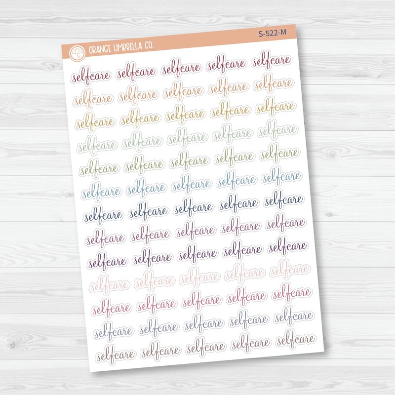 50% OFF -  CLEARANCE | Selfcare Script Planner Stickers | F4 | S-522