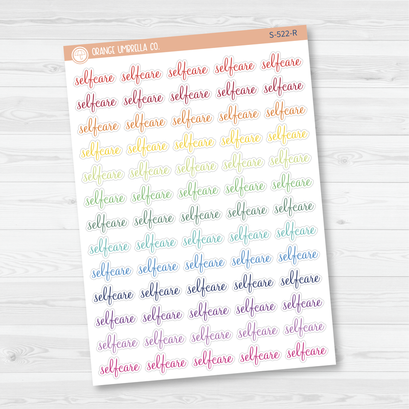 CLEARANCE | Selfcare Script Planner Stickers | F4 | S-522