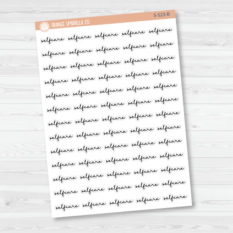 CLEARANCE | Selfcare Script Planner Stickers | F5 | S-523