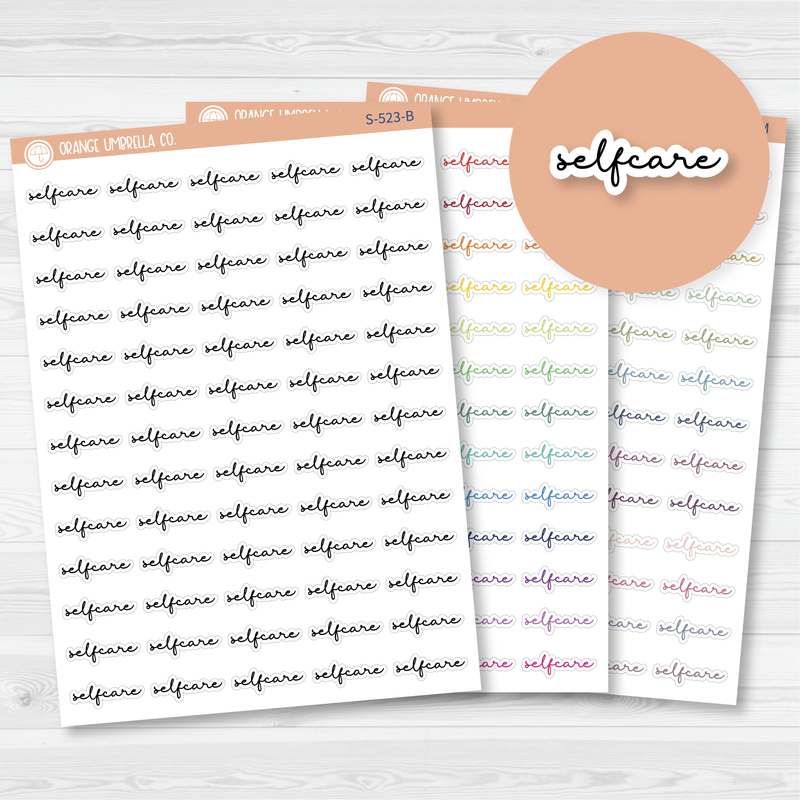 CLEARANCE | Selfcare Script Planner Stickers | F5 | S-523