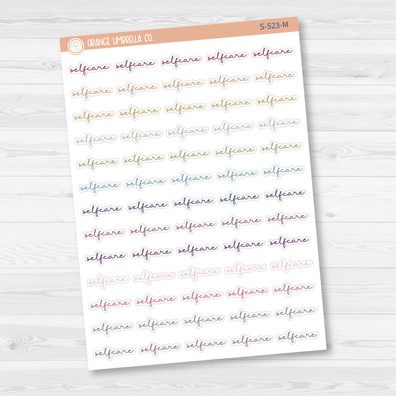 CLEARANCE | Selfcare Script Planner Stickers | F5 | S-523