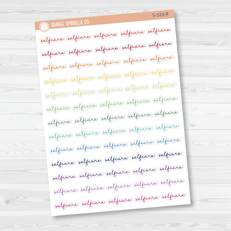 CLEARANCE | Selfcare Script Planner Stickers | F5 | S-523