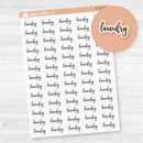 Laundry Script Planner Stickers | F2 Clear Matte | S-529-BCM
