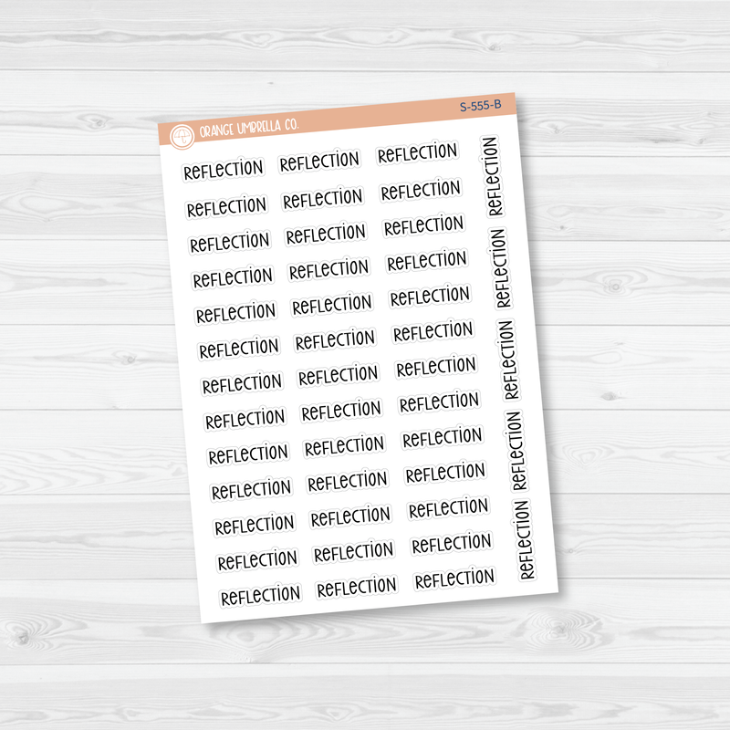 CLEARANCE | Reflection Script Planner Stickers | F3 | S-555