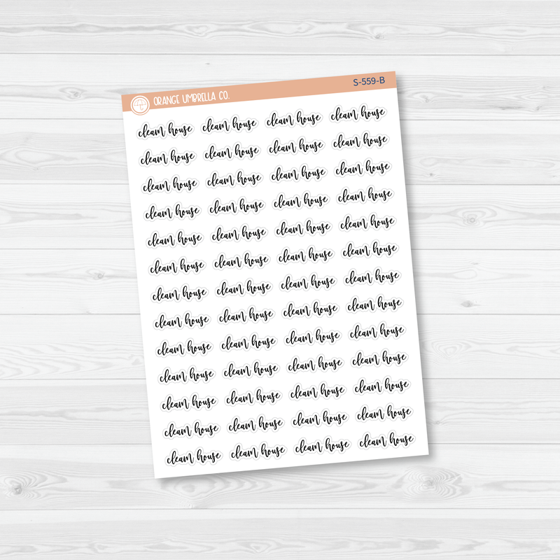 Clean House Script Planner Stickers | F2 | S-559