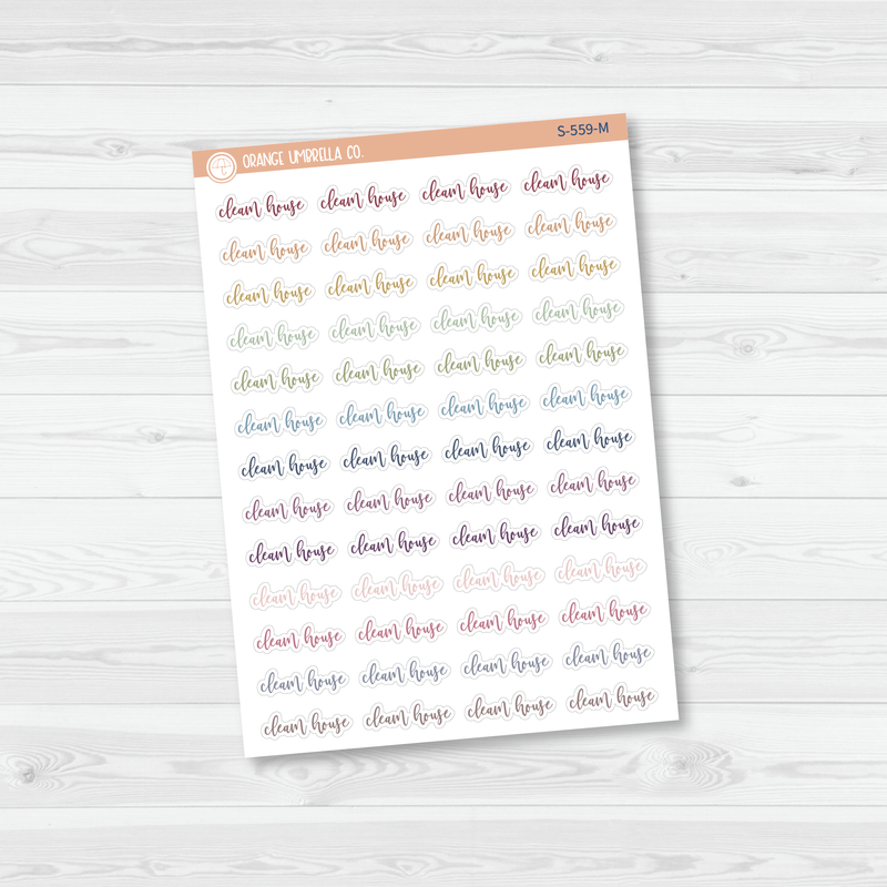 Clean House Script Planner Stickers | F2 | S-559