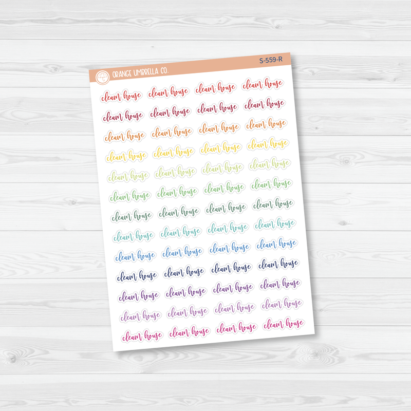 CLEARANCE | Clean House Script Planner Stickers | F2 | S-559