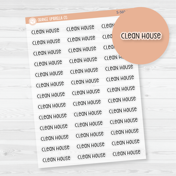 Clean House Script Planner Stickers | F3 Clear Matte | S-560-BCM