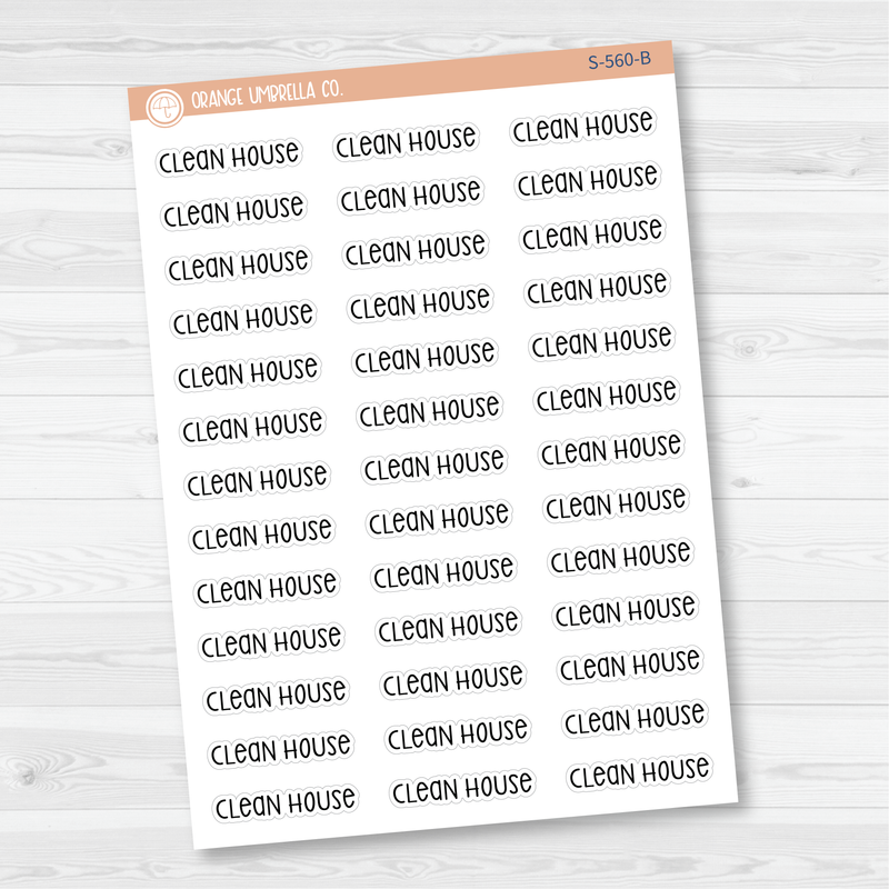 Clean House Script Planner Stickers | F3 | S-560