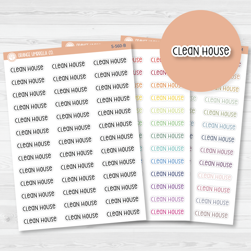 Clean House Script Planner Stickers | F3 | S-560