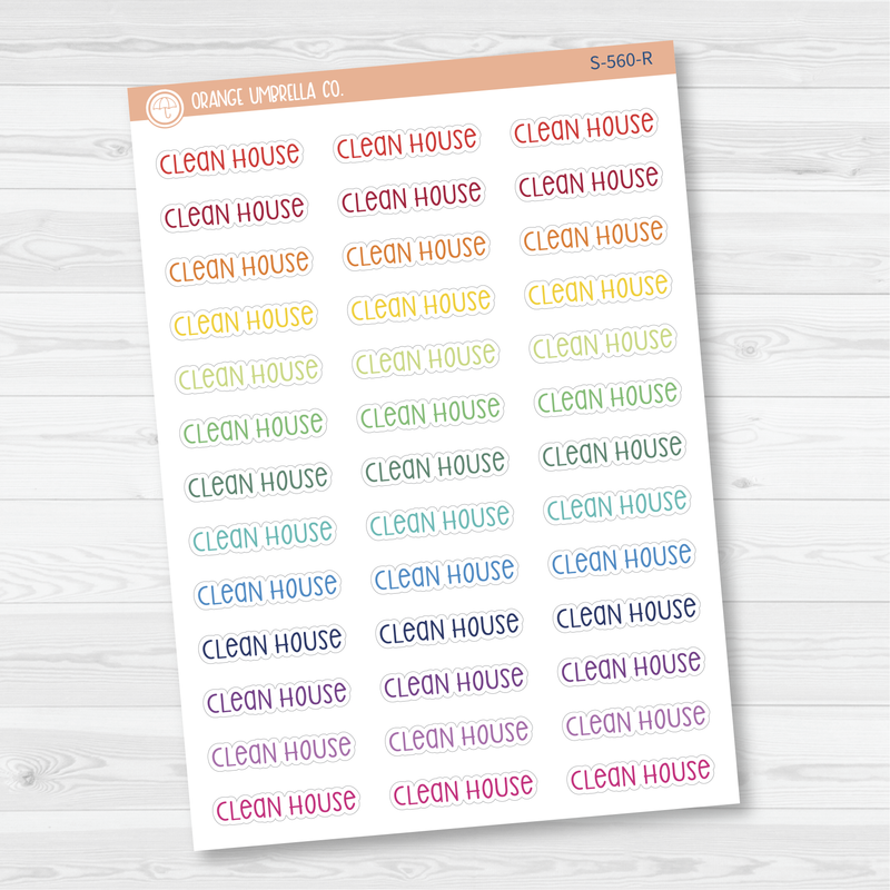 Clean House Script Planner Stickers | F3 | S-560