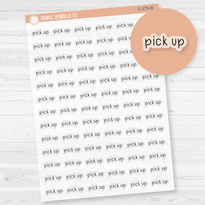 Pick Up Julie's Plans Script Planner Stickers | JF Clear Matte | S-570-BCM