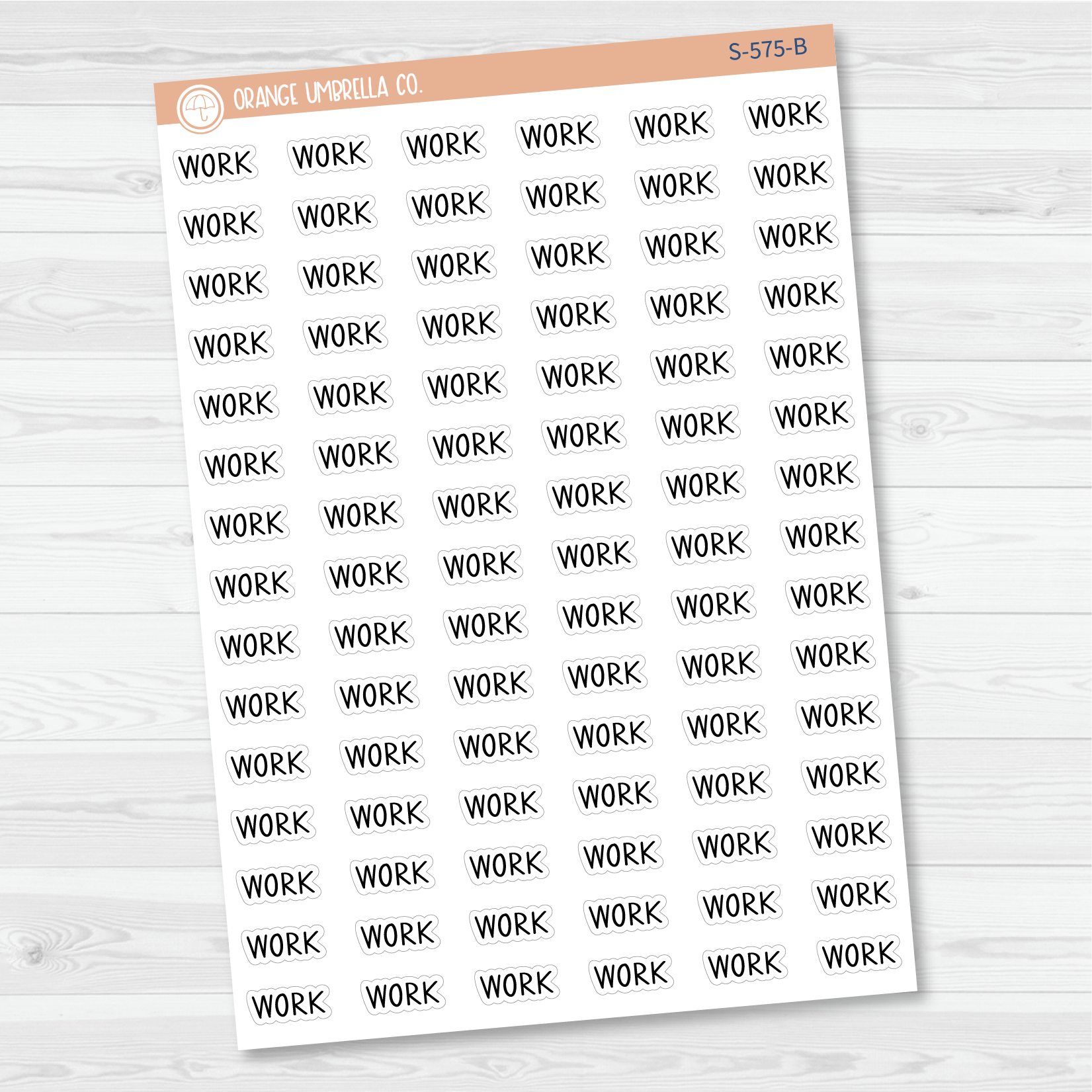 Work Script Planner Stickers | F3  | S-575