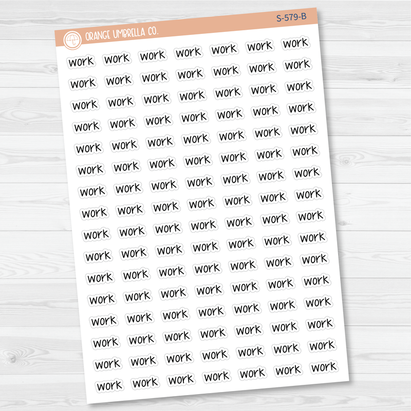 Work Jen Plans Script Planner Stickers | FJP | S-579