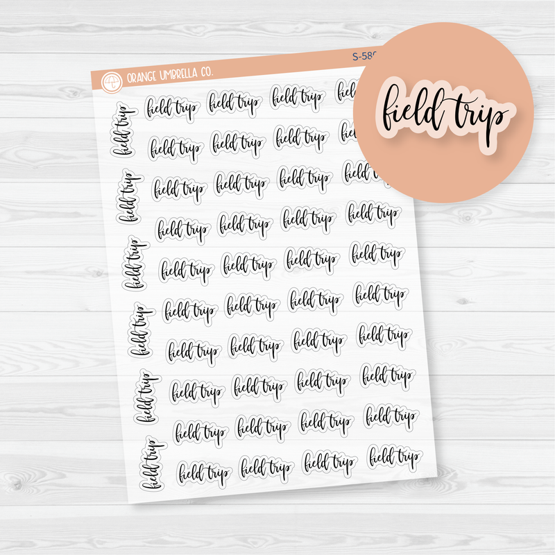 CLEARANCE | Field Trip Script Planner Stickers | F2 Clear Matte | S-580-BCM